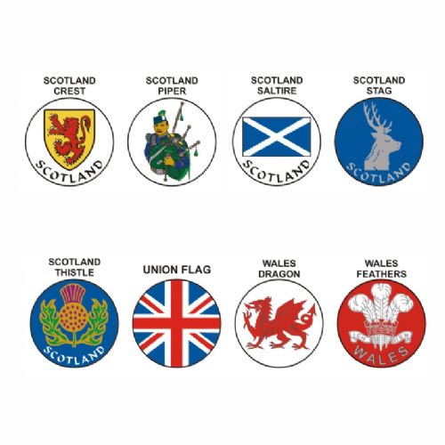 National Emblems B pk of 5 25mm centres-